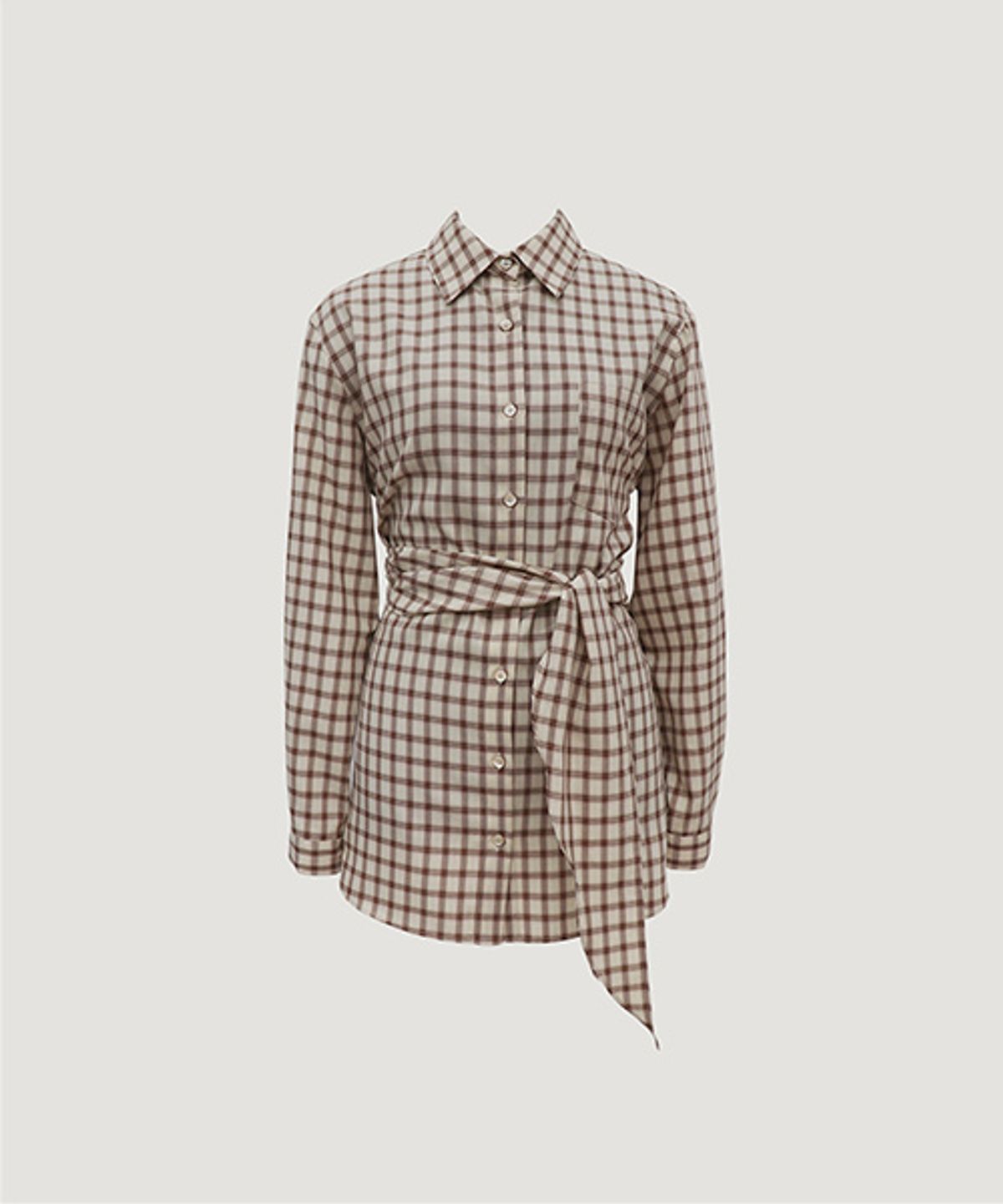 디애니(THE ANY) Unique Wrap Check Shirt