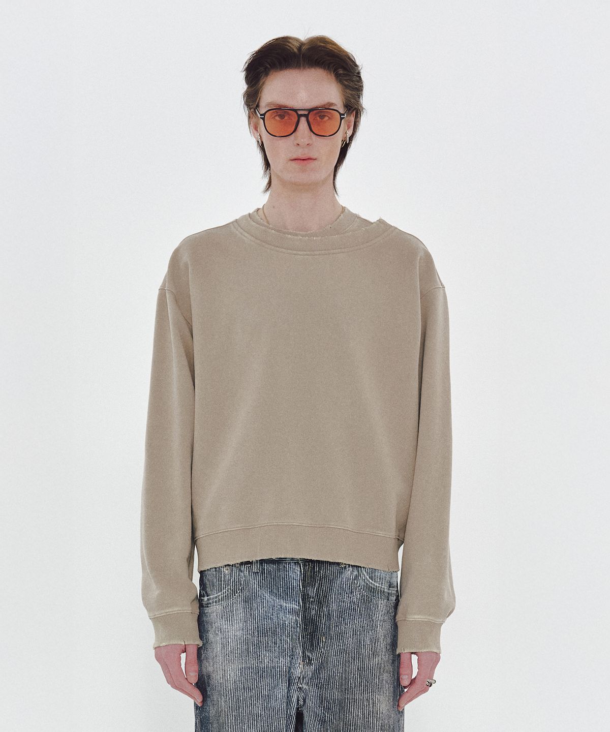 엠엠아이씨(MMIC) DUAL SWEATSHIRT (BEIGE)