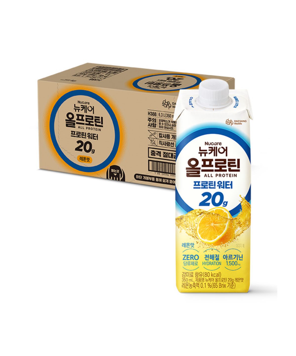뉴케어(NUCARE) 18팩) 올프로틴 프로틴 워터 20g 레몬맛 350ml