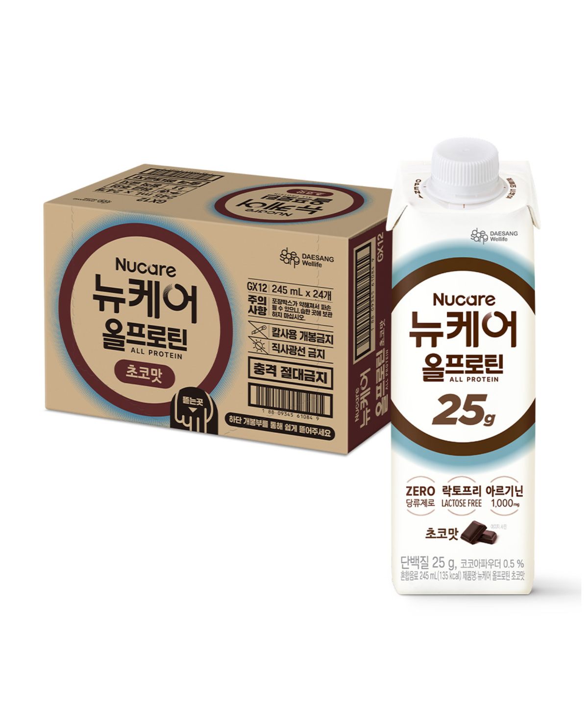 뉴케어(NUCARE) 24팩) 뉴케어 올프로틴 초코 25g 단백질 드링크 245ml