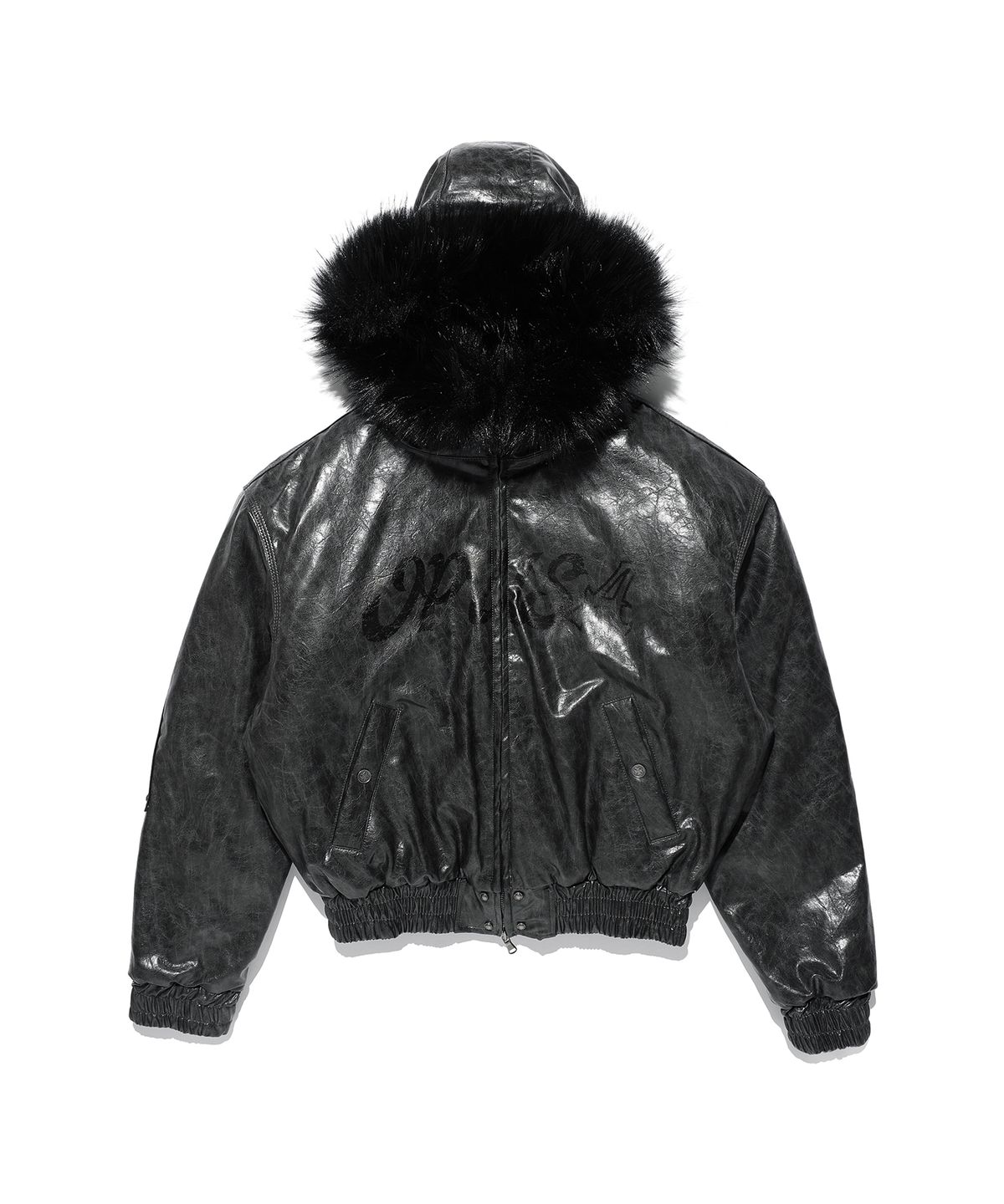 오퍼스 0012(OPUS 0012) Op. 00 OP-USA HOODED LEATHER BOMBER BLACK