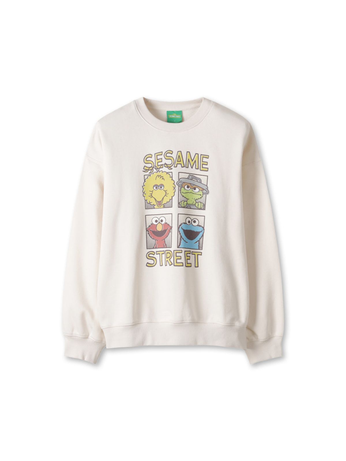 탑텐(TOPTEN) 여성) 플리스 콜라보 스웨트셔츠 (SESAME STREET)_MSF4TR2903