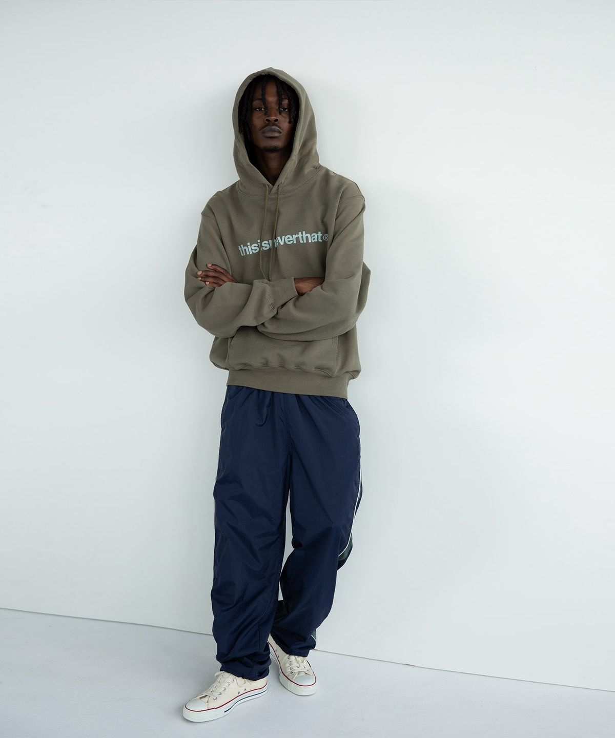 디스이즈네버댓(THISISNEVERTHAT) Originals Warm Up Pant Navy
