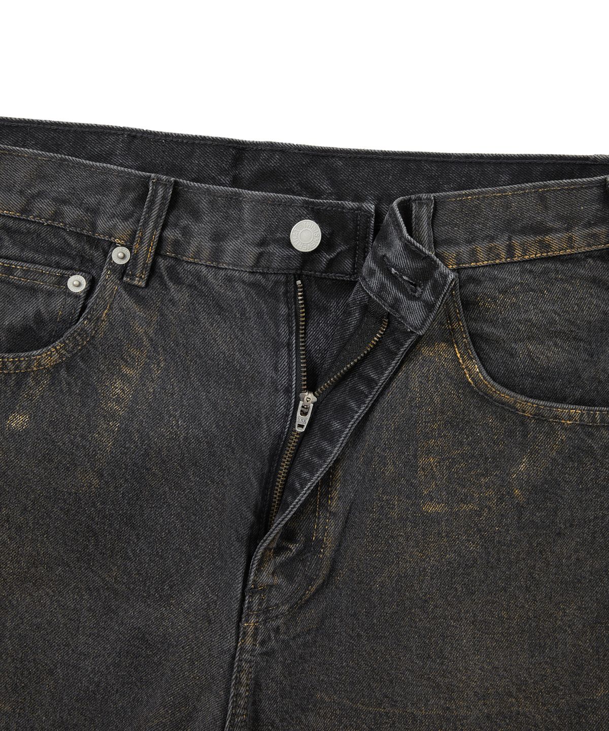 디스이즈네버댓(THISISNEVERTHAT) Metal Relaxed Jeans Gold