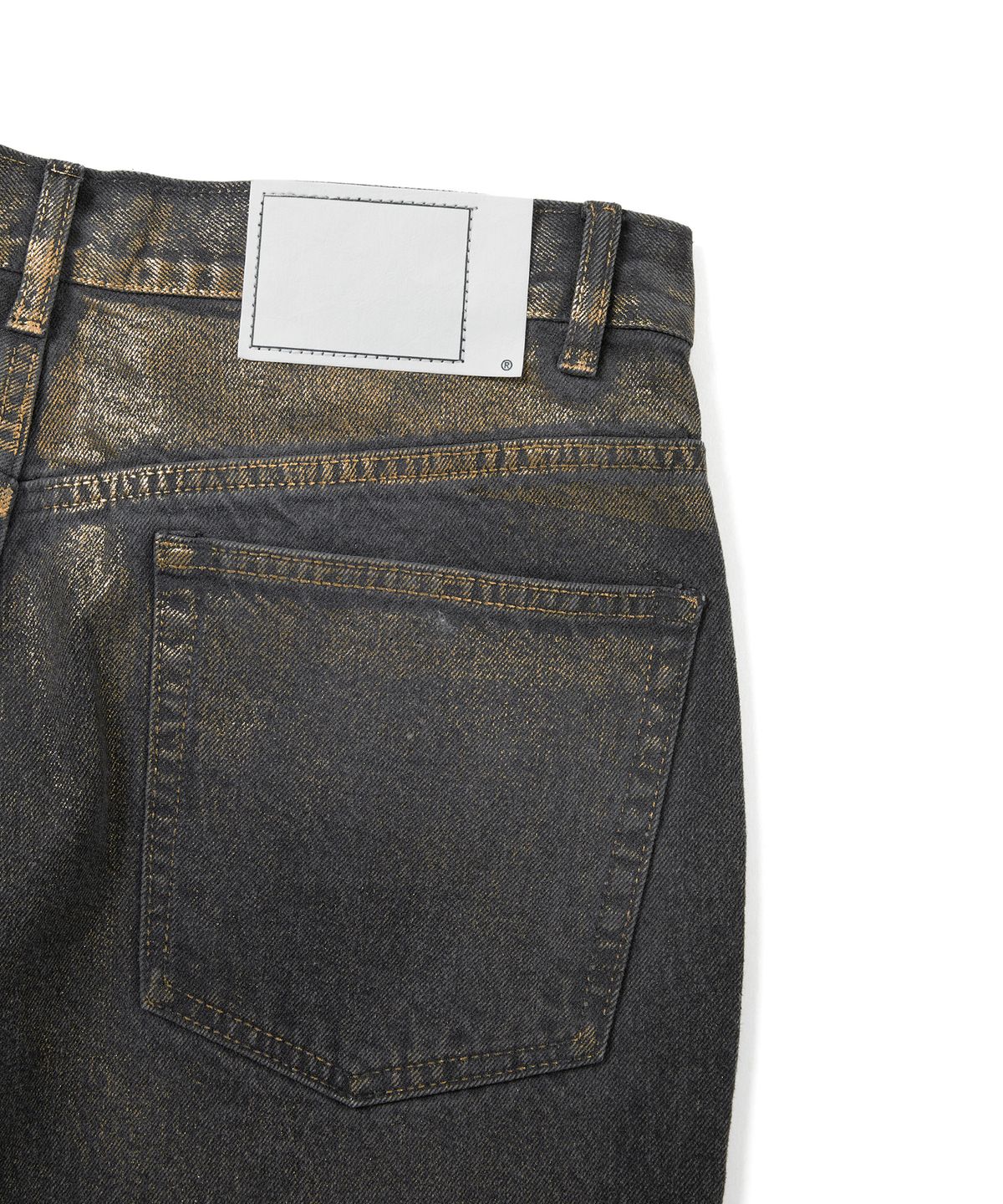 디스이즈네버댓(THISISNEVERTHAT) Metal Relaxed Jeans Gold