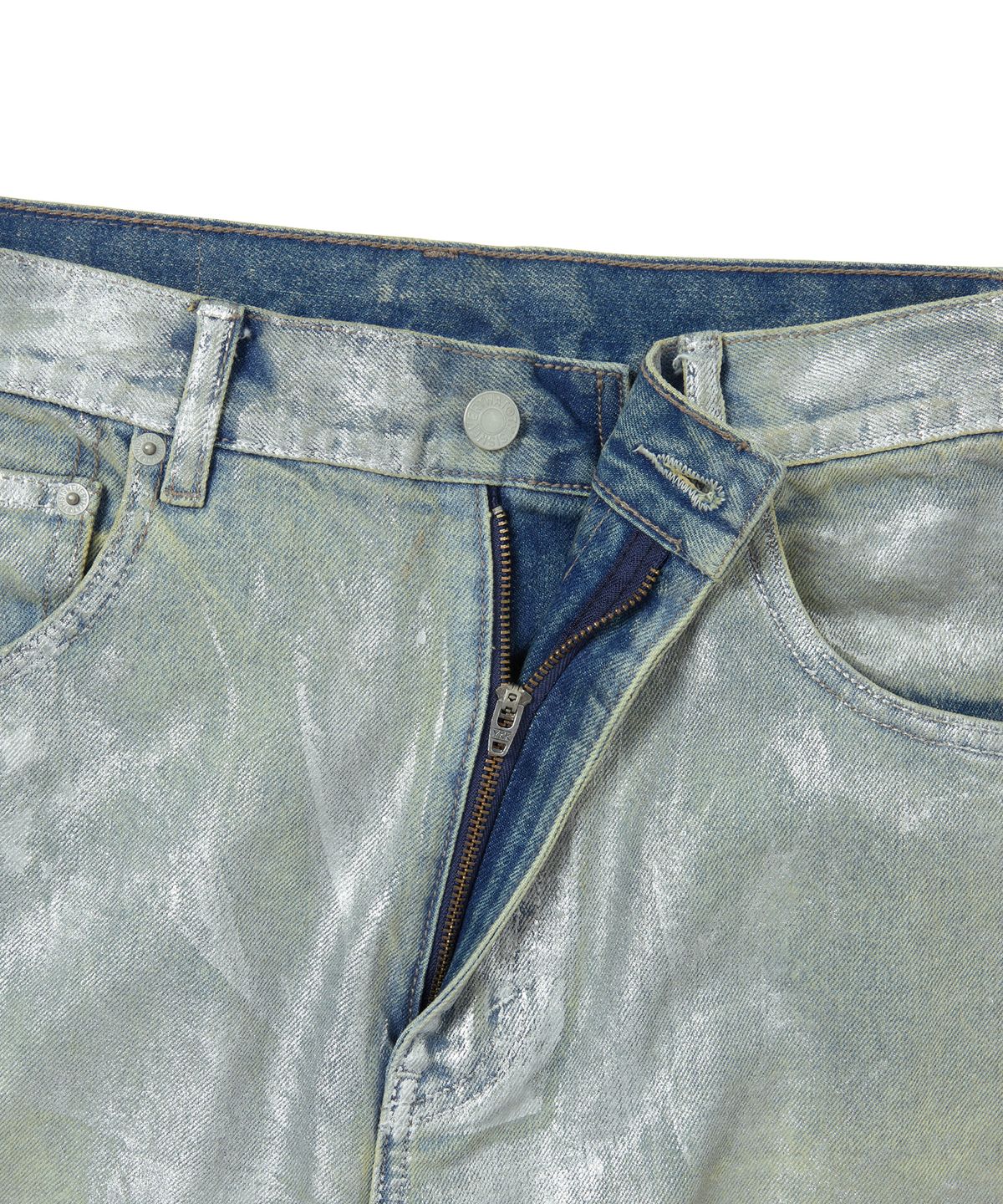 디스이즈네버댓(THISISNEVERTHAT) Metal Relaxed Jeans Silver