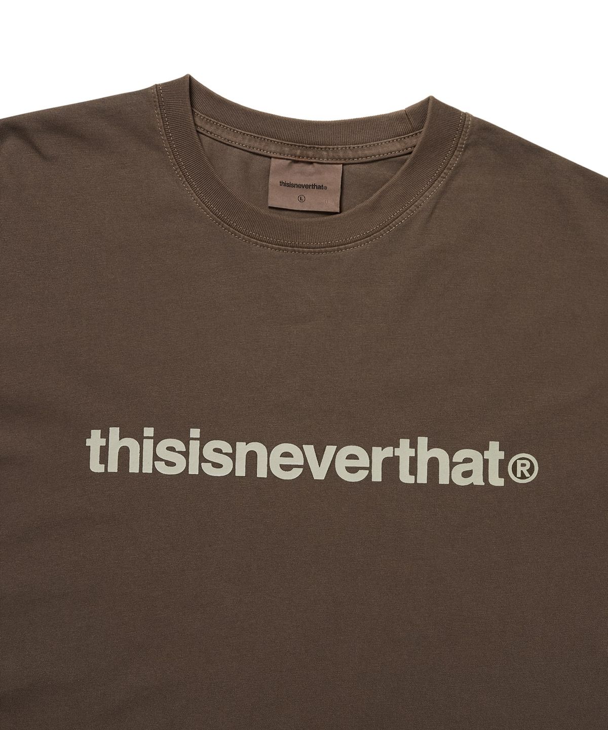 디스이즈네버댓(THISISNEVERTHAT) T-Logo L/S Tee Dark Chocolate