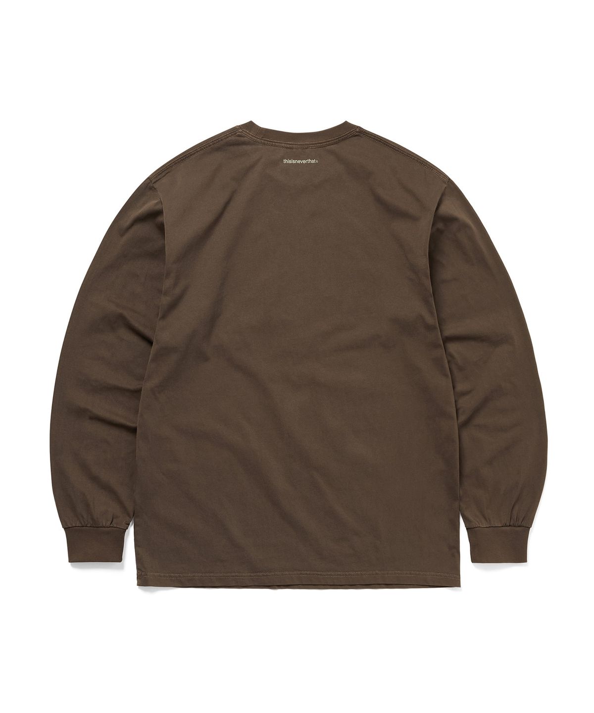 디스이즈네버댓(THISISNEVERTHAT) T-Logo L/S Tee Dark Chocolate