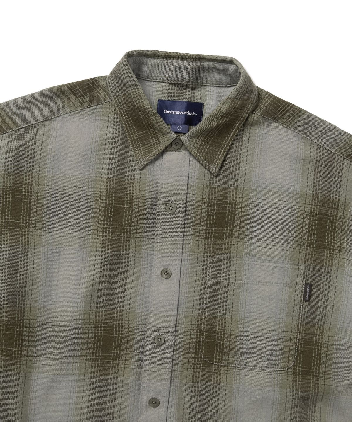 디스이즈네버댓(THISISNEVERTHAT) Nep Shadow Check Shirt Khaki