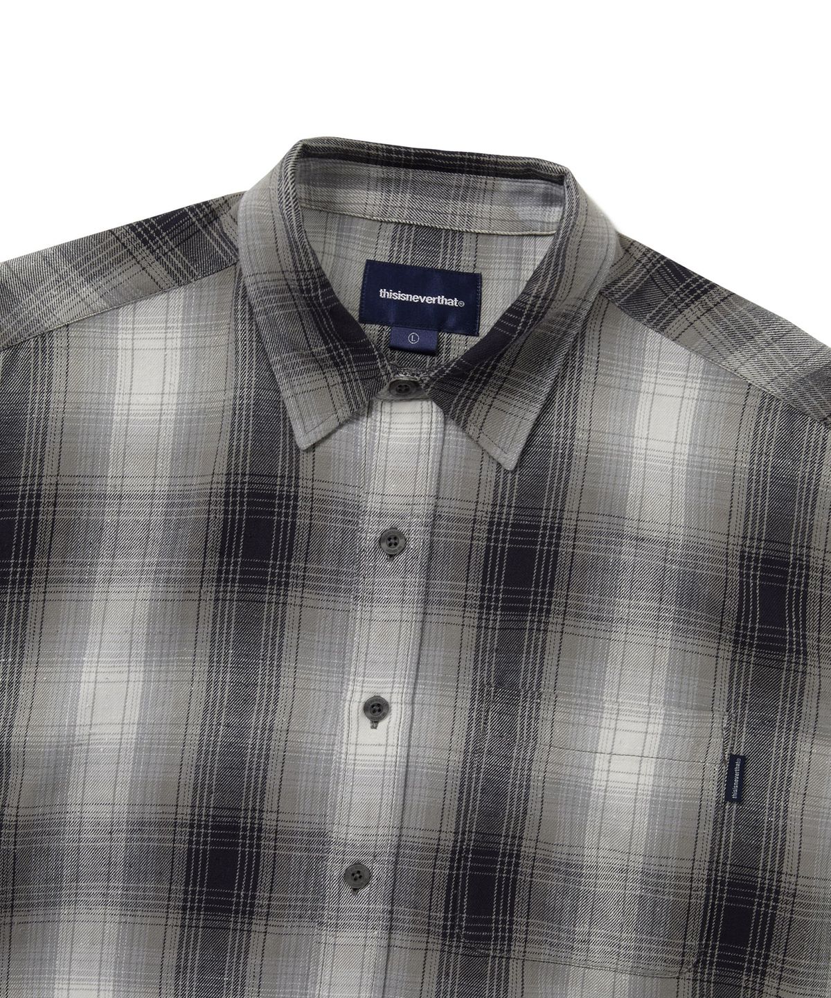 디스이즈네버댓(THISISNEVERTHAT) Nep Shadow Check Shirt Navy