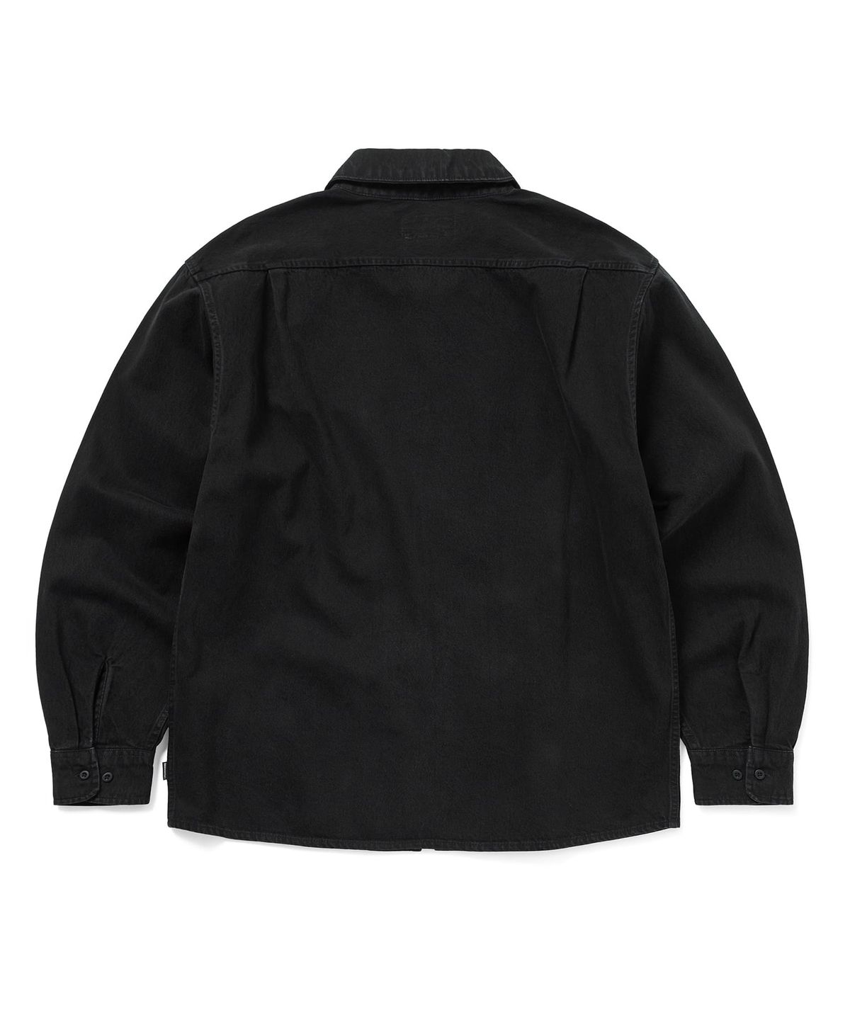 디스이즈네버댓(THISISNEVERTHAT) Washed Denim Zip Shirt Black