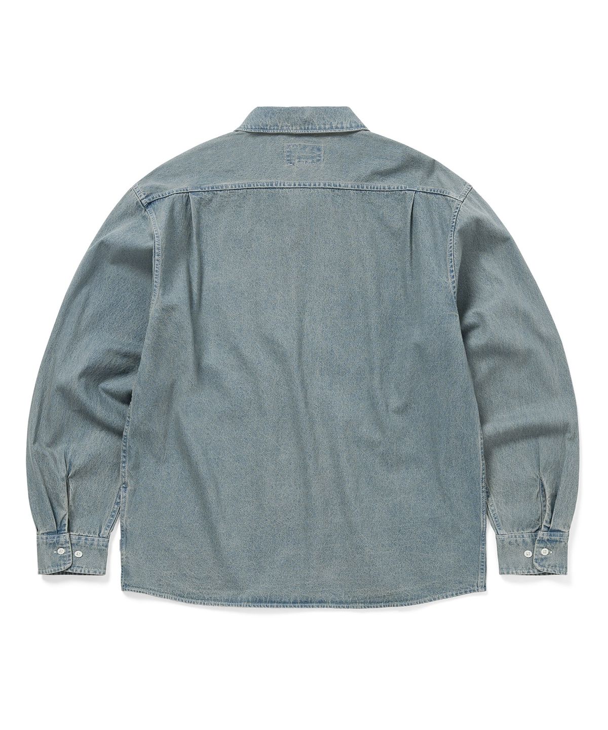 디스이즈네버댓(THISISNEVERTHAT) Washed Denim Zip Shirt Washed Blue