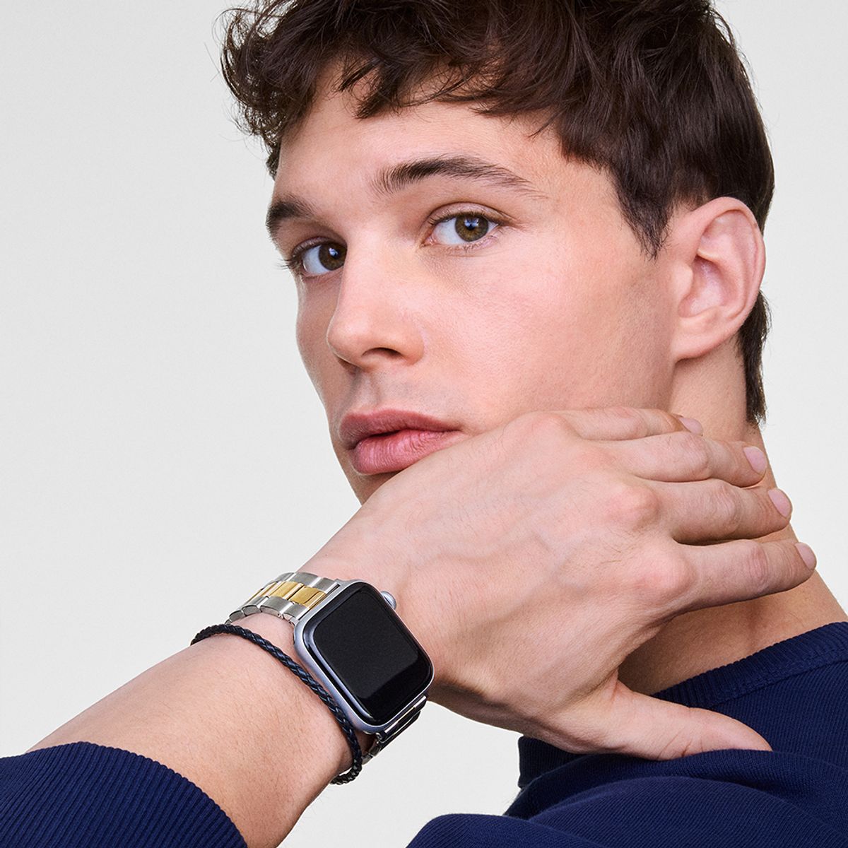 다니엘 웰링턴(DANIEL WELLINGTON) SMARTWATCH ICONIC LINK 애플워치 투톤 메탈 링크스트랩