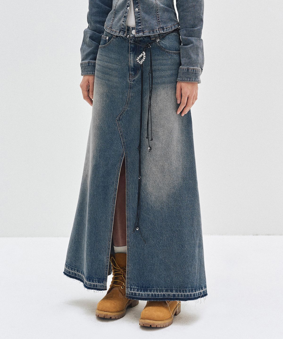 데케트 우먼(DECET WOMEN) Maxi Skirt DCSK006BLUE