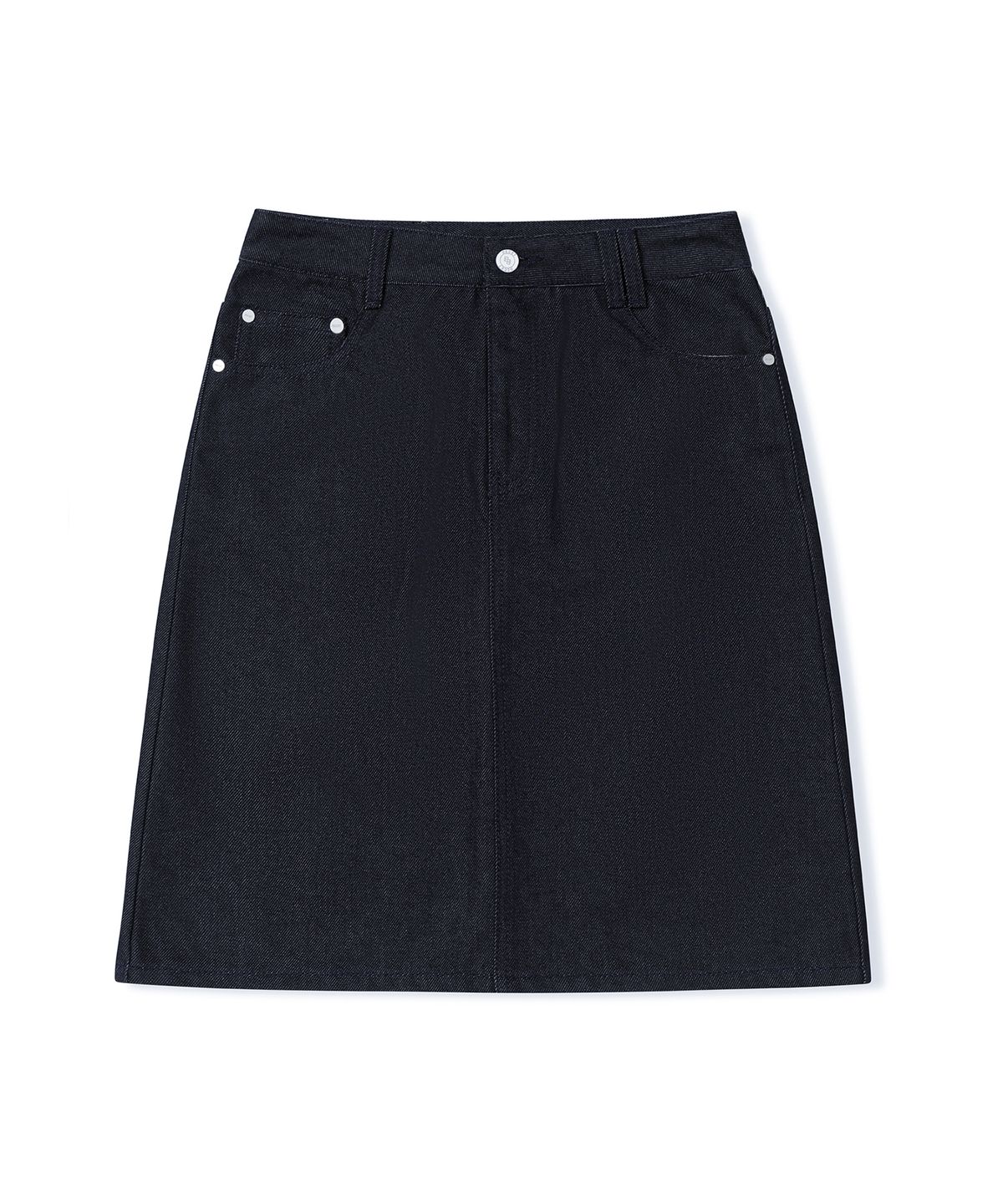 데케트 우먼(DECET WOMEN) Signature Midi Skirt DCSK002CPINDIGO
