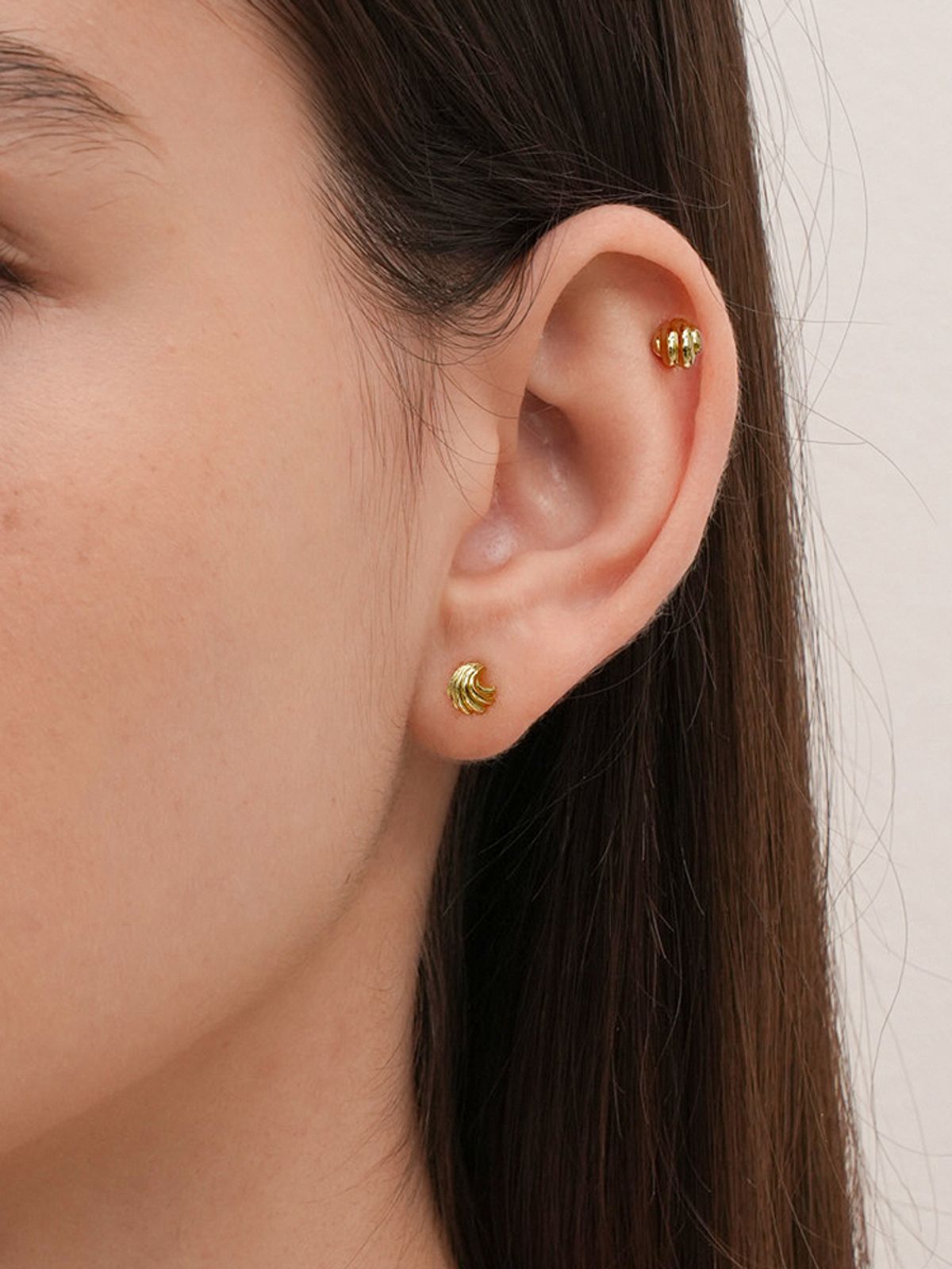 미니멀피어싱(MINIMALPIERCING) 14K 볼드 미니 쉘 피어싱 귀걸이