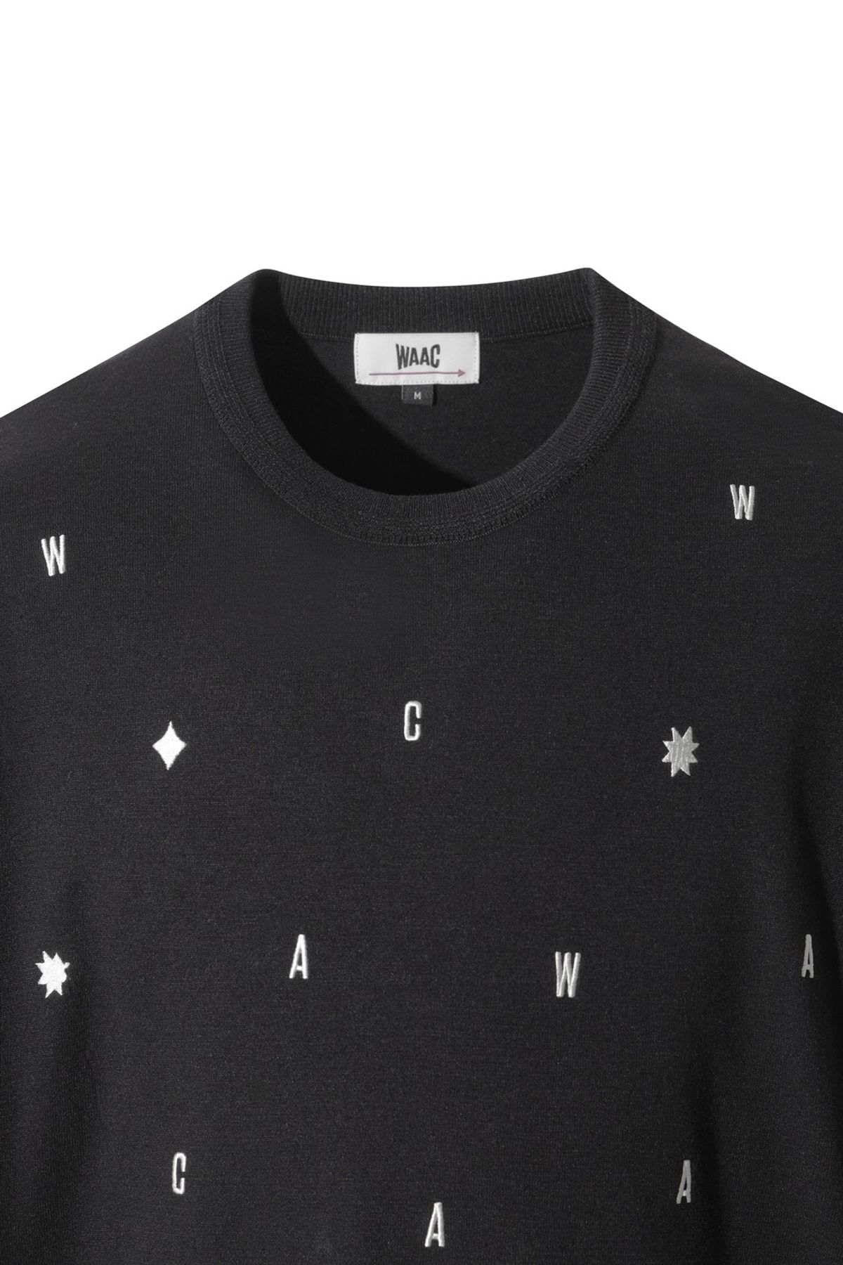 왁(WAAC) Men Embrodiery Allover Sweater WMWAA25603BKX