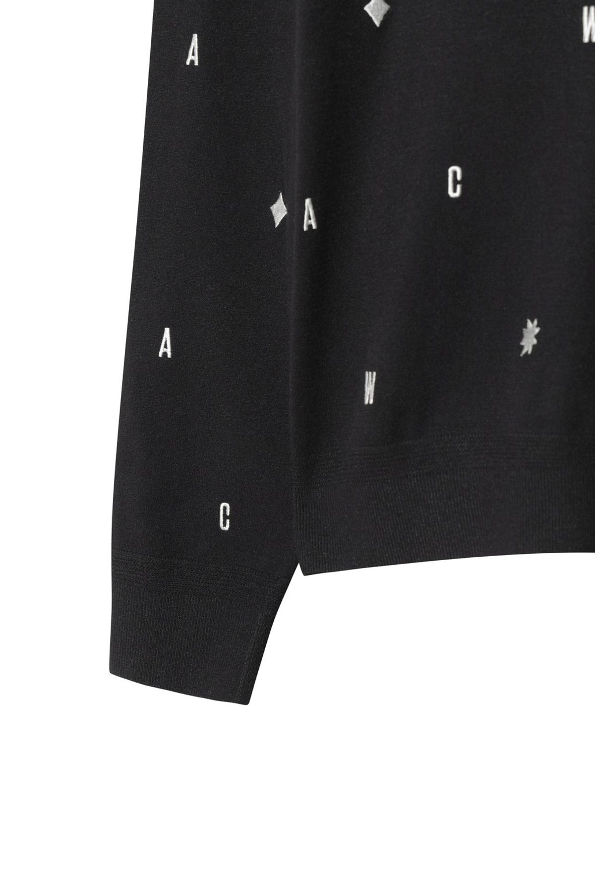 왁(WAAC) Men Embrodiery Allover Sweater WMWAA25603BKX