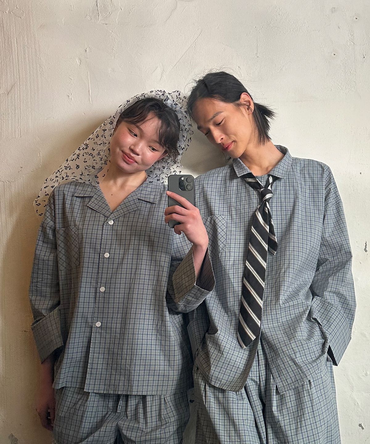 오끼뜨(OGGITT) (uni)도미토리 머키 체크 파자마 그린