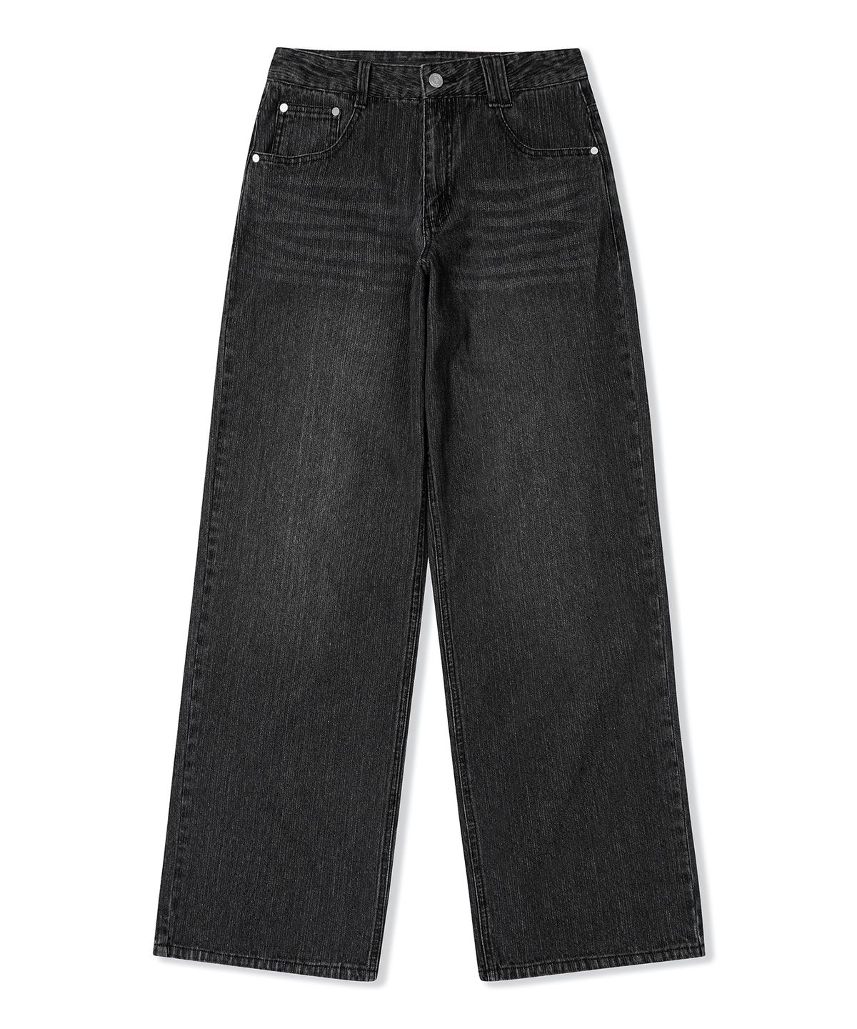 데케트 우먼(DECET WOMEN) [골지데님]Wide Rib Jeans DCWPT015BLACK