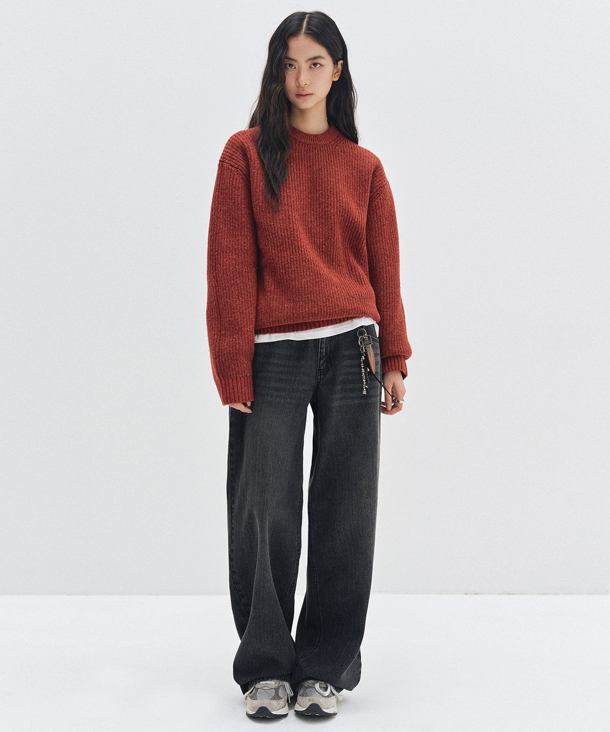 데케트 우먼(DECET WOMEN) [골지데님]Wide Rib Jeans DCWPT015BLACK