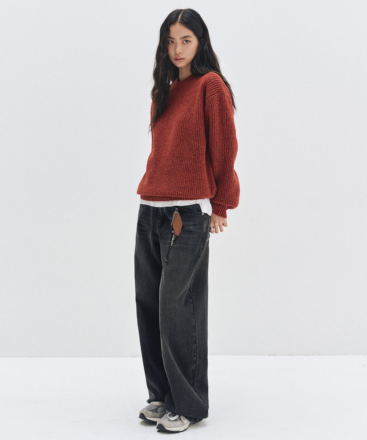 데케트 우먼(DECET WOMEN) [골지데님]Wide Rib Jeans DCWPT015BLACK