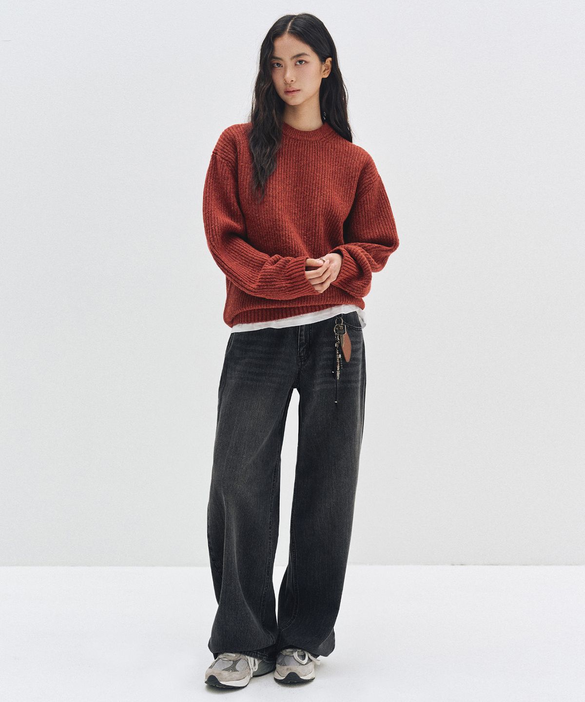 데케트 우먼(DECET WOMEN) [골지데님]Wide Rib Jeans DCWPT015BLACK
