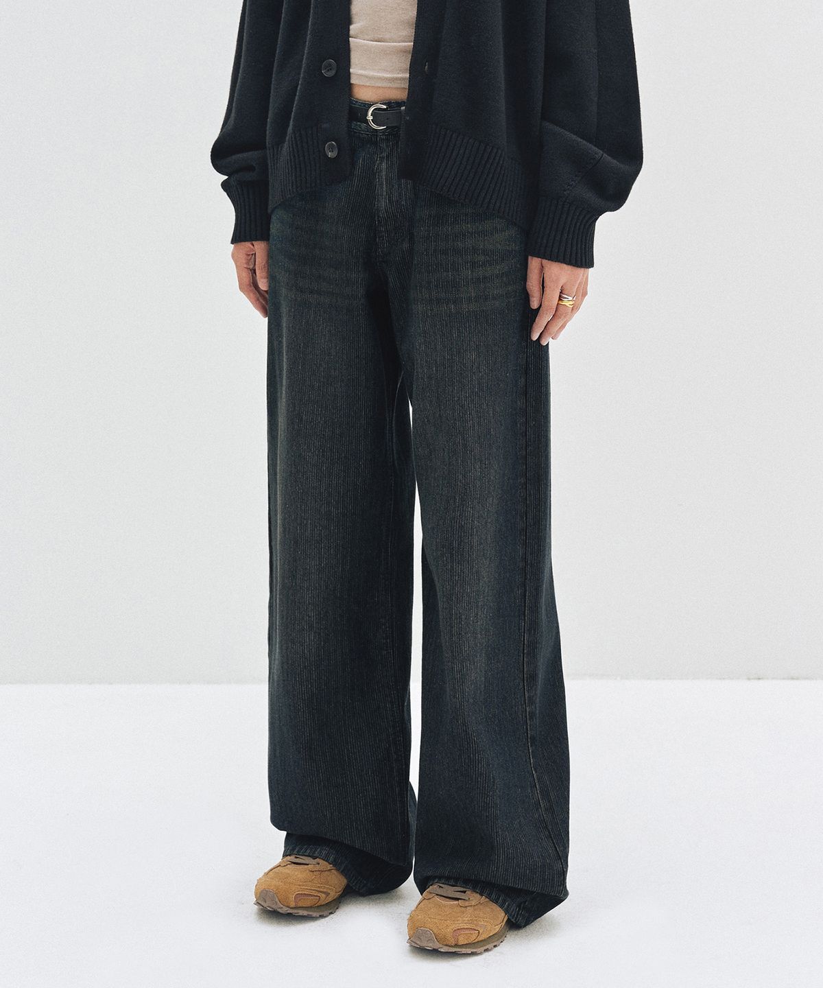 데케트 우먼(DECET WOMEN) [골지데님]Wide Rib Jeans DCWPT015DBLUE