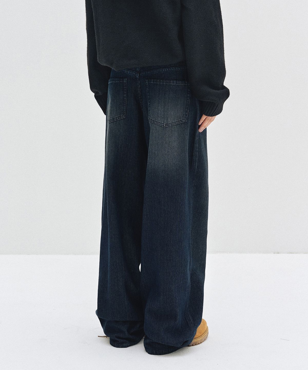 데케트 우먼(DECET WOMEN) [골지데님]Wide Rib Jeans DCWPT015BLUE
