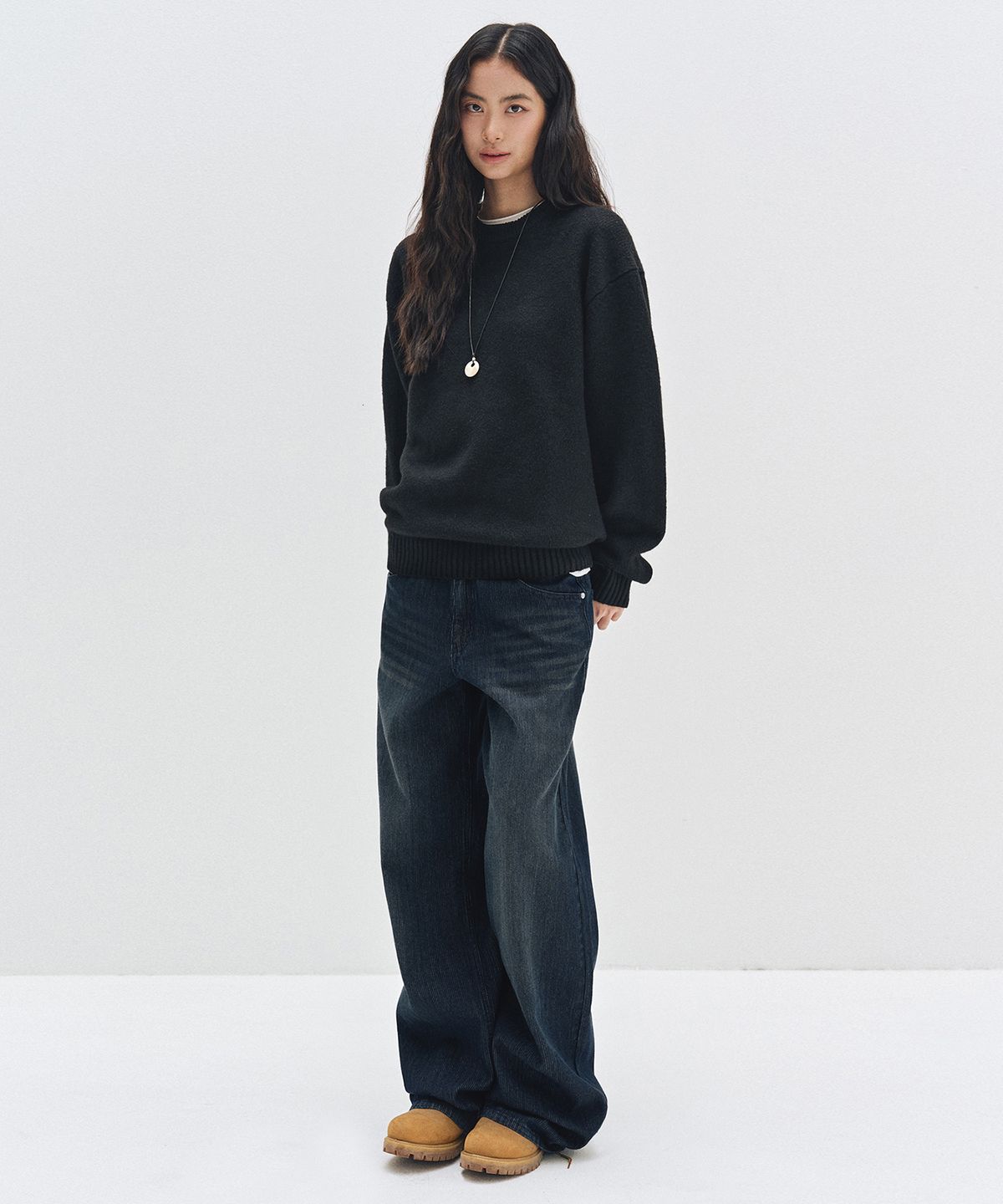 데케트 우먼(DECET WOMEN) [골지데님]Wide Rib Jeans DCWPT015BLUE