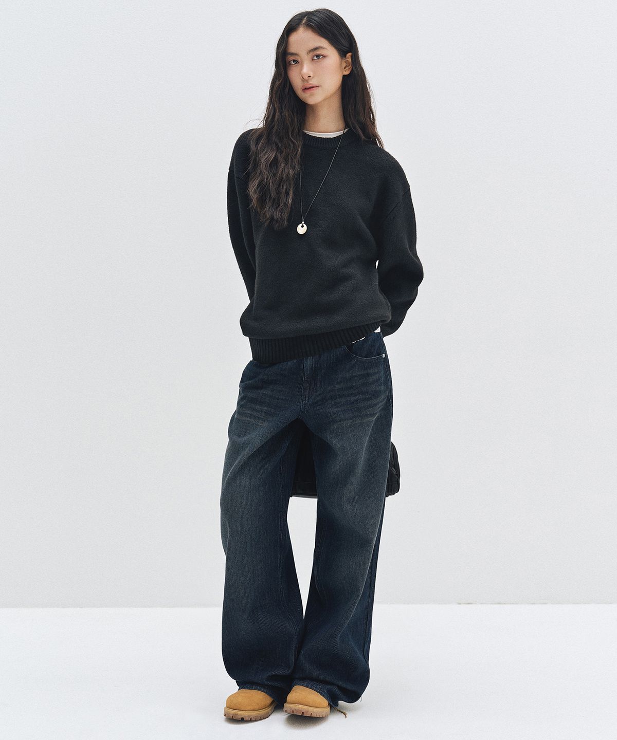 데케트 우먼(DECET WOMEN) [골지데님]Wide Rib Jeans DCWPT015BLUE