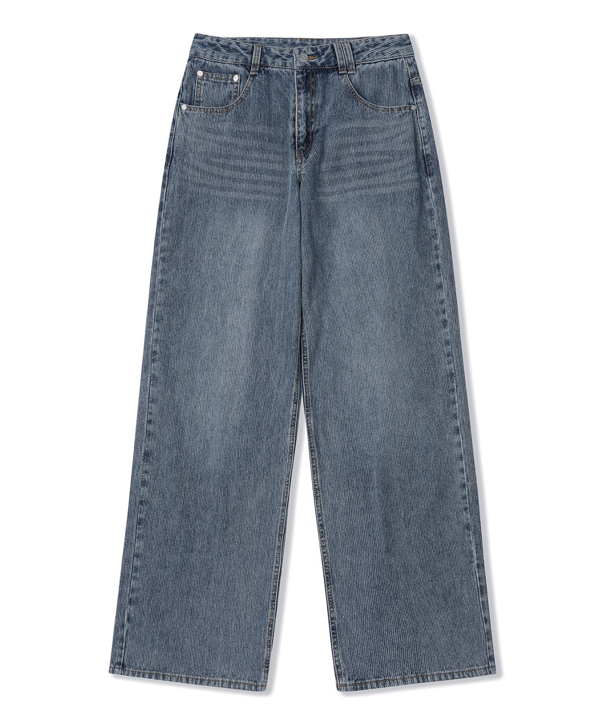 데케트 우먼(DECET WOMEN) [골지데님]Wide Rib Jeans DCWPT015LIGHTBLUE