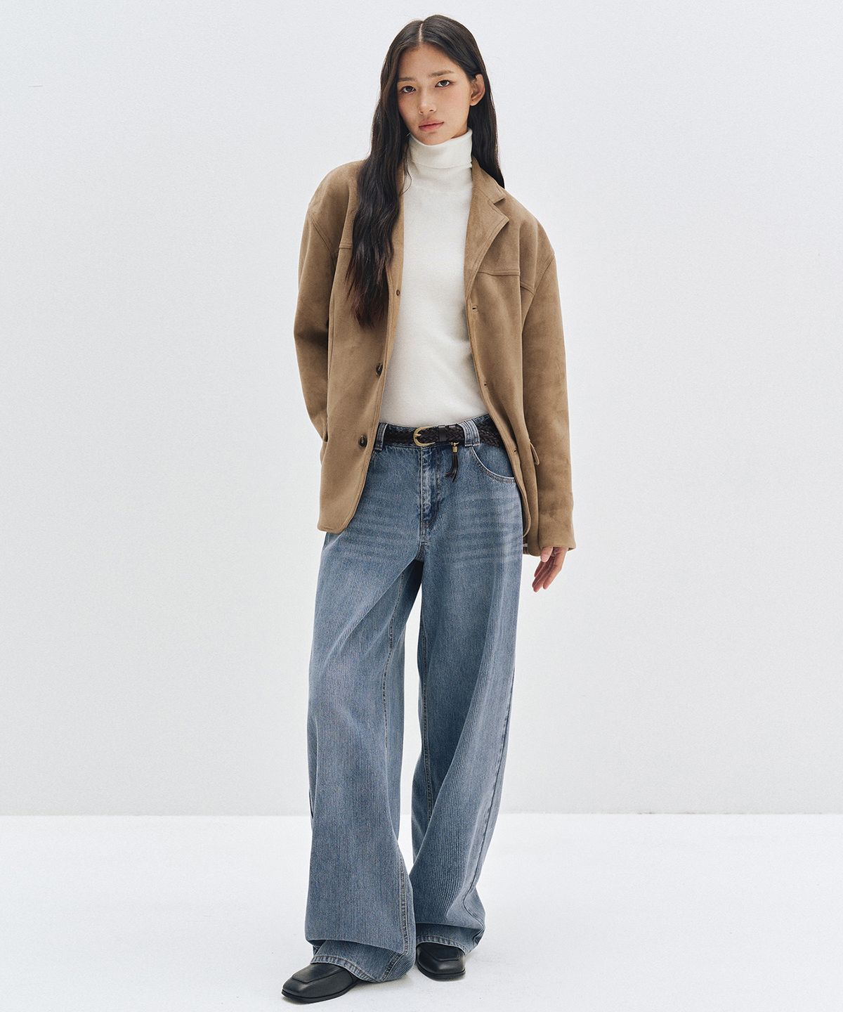 데케트 우먼(DECET WOMEN) [골지데님]Wide Rib Jeans DCWPT015LIGHTBLUE