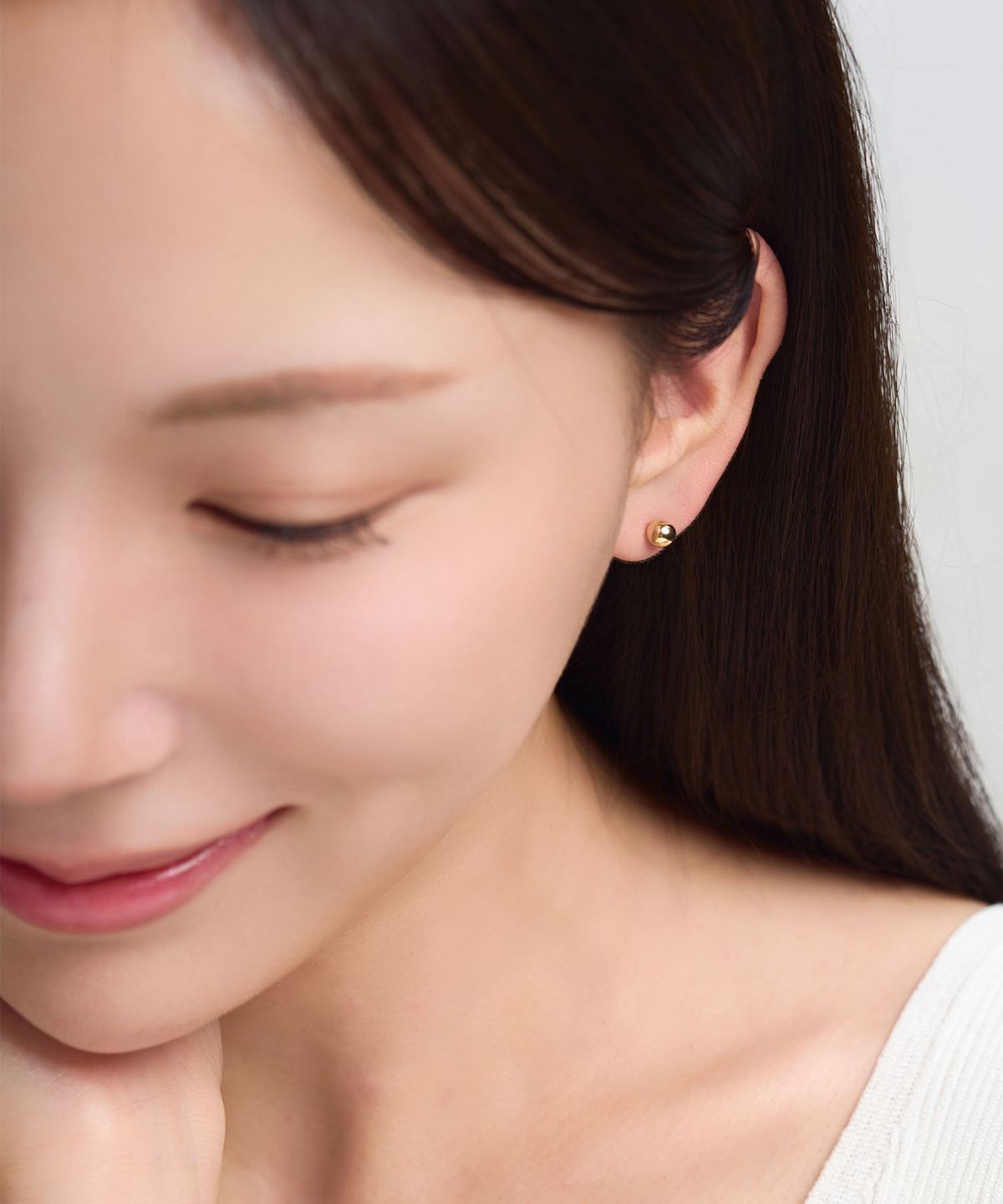 로이드(LLOYD) 3~8mm 베이직 민볼 14K 골드 귀걸이 (6종 택1) LPFP3A03G