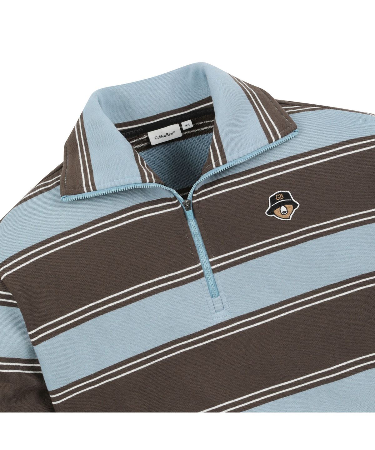 골든베어(GOLDEN BEAR) (W) Stripe Half Zip-up T-shirt G5TAW25722BUX