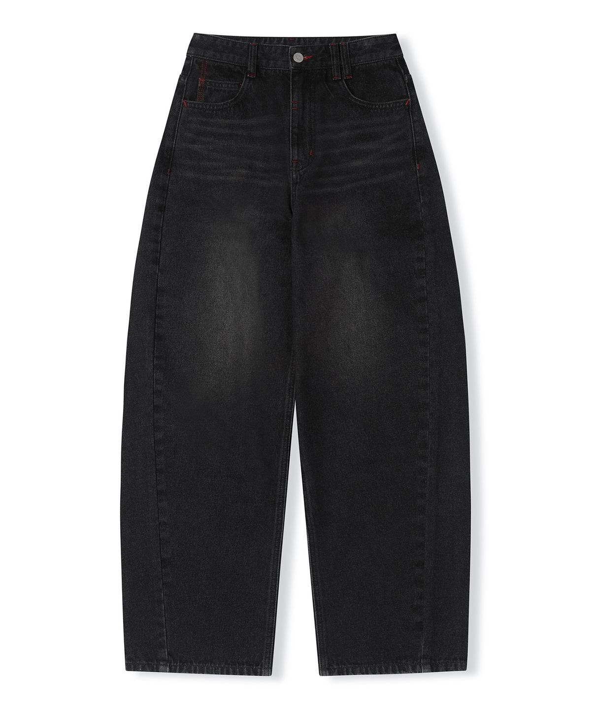 데케트 우먼(DECET WOMEN) Curved Wide Jeans DCWPT013BLACK