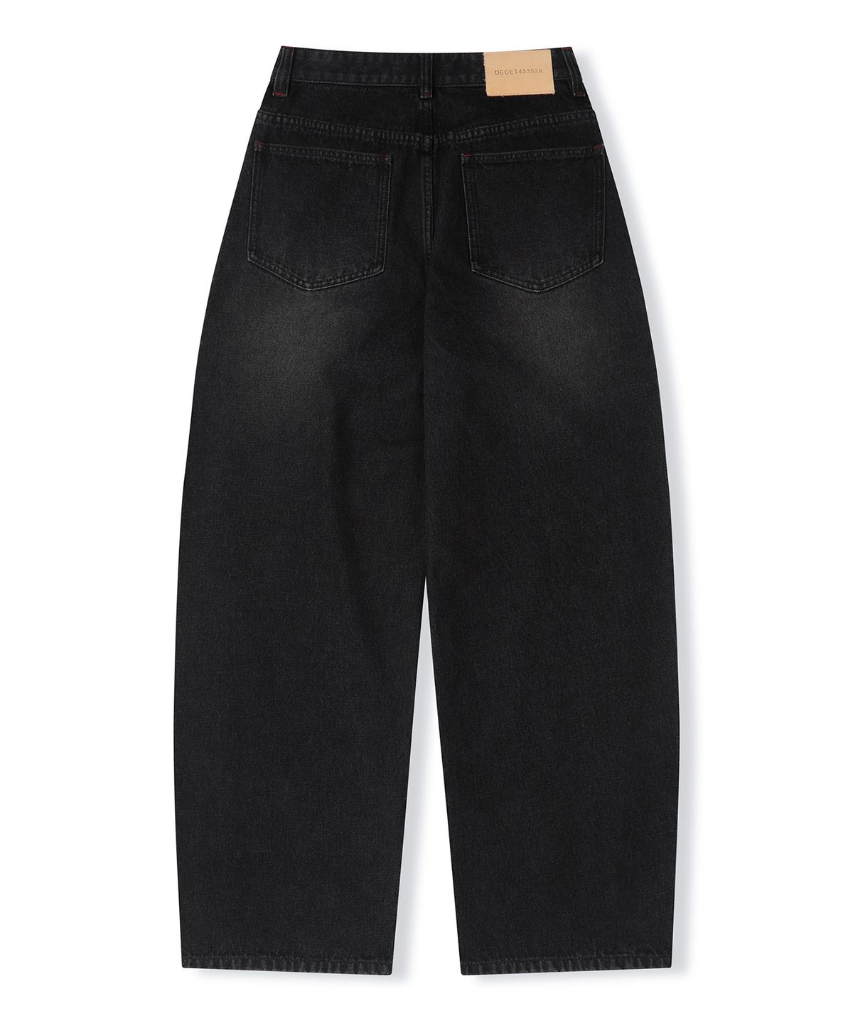 데케트 우먼(DECET WOMEN) Curved Wide Jeans DCWPT013BLACK