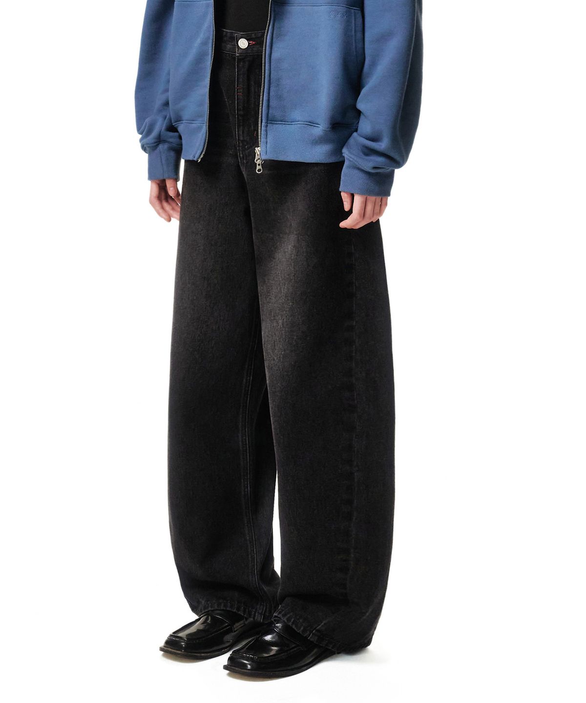 데케트 우먼(DECET WOMEN) Curved Wide Jeans DCWPT013BLACK