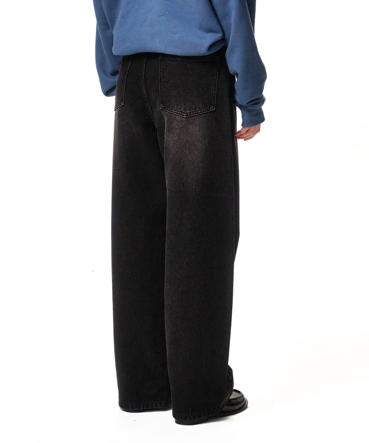 데케트 우먼(DECET WOMEN) Curved Wide Jeans DCWPT013BLACK