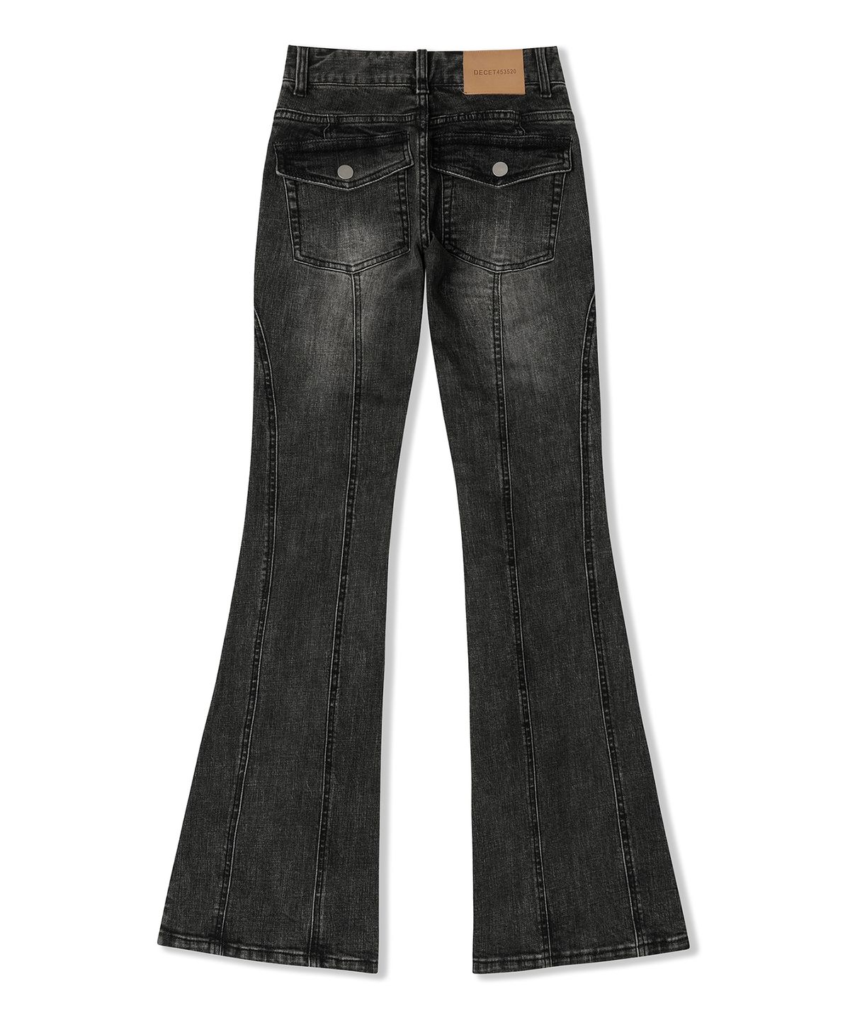 데케트 우먼(DECET WOMEN) Curved Slim Low Rise Flared Jeans DCWPT011BLACK