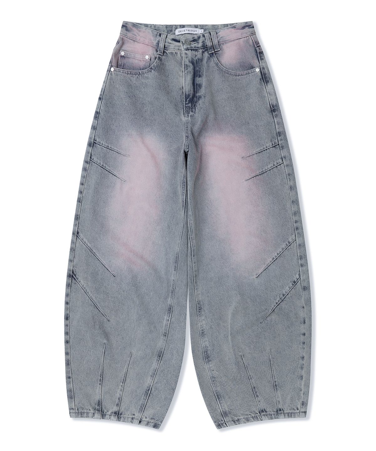 데케트 우먼(DECET WOMEN) Color Brush Balloon Jeans DCWPT010ASHBLUE