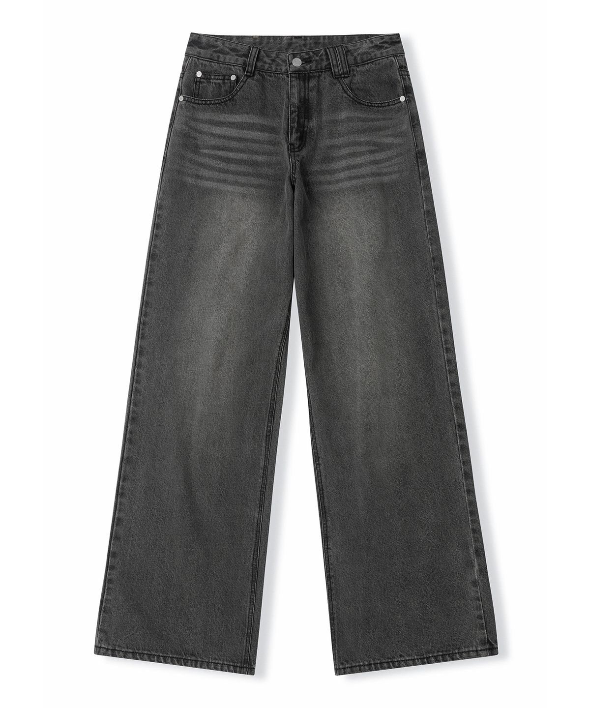 데케트 우먼(DECET WOMEN) Signature Low Rise Wide Jeans DCWPT004GRAY