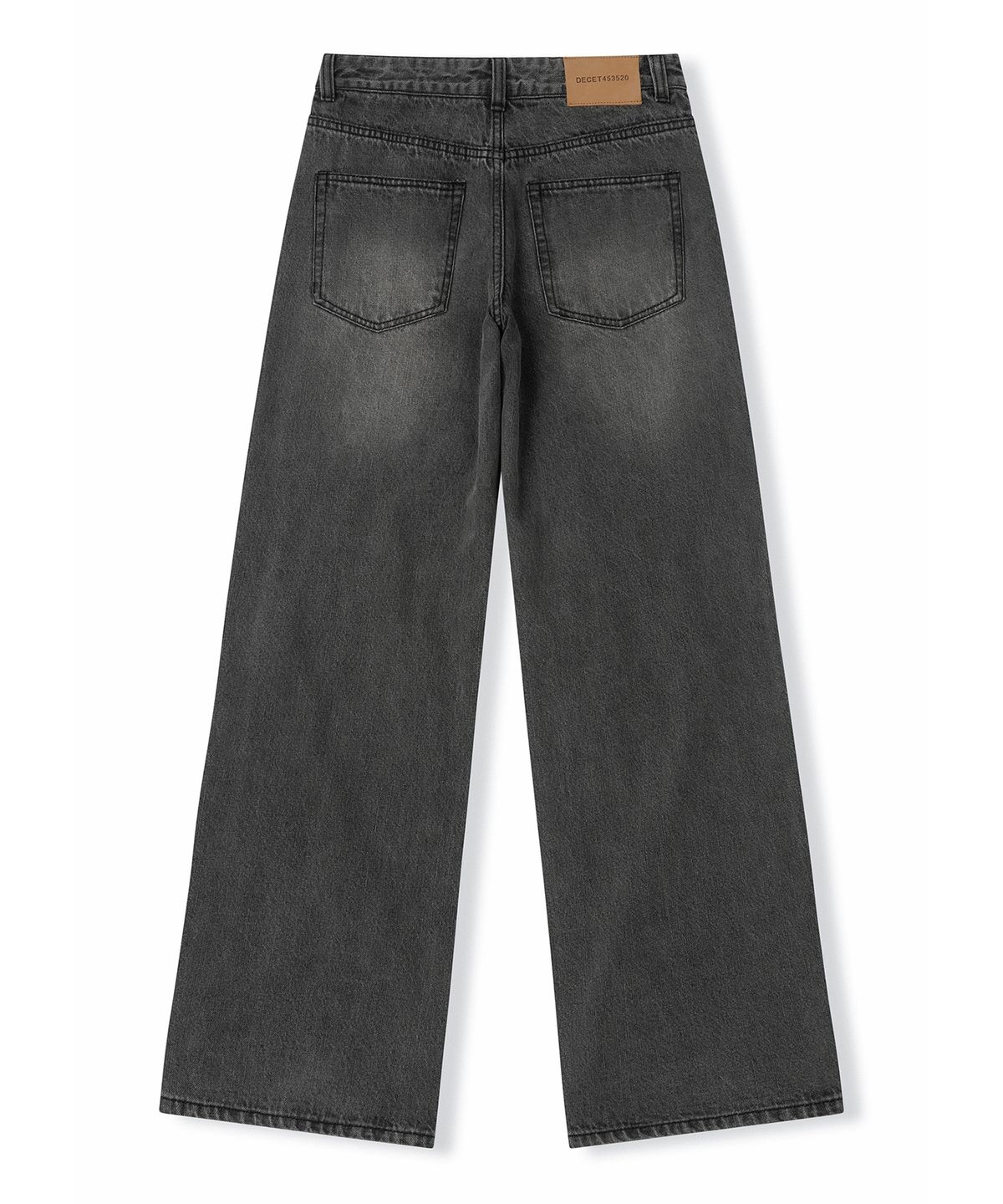 데케트 우먼(DECET WOMEN) Signature Low Rise Wide Jeans DCWPT004GRAY