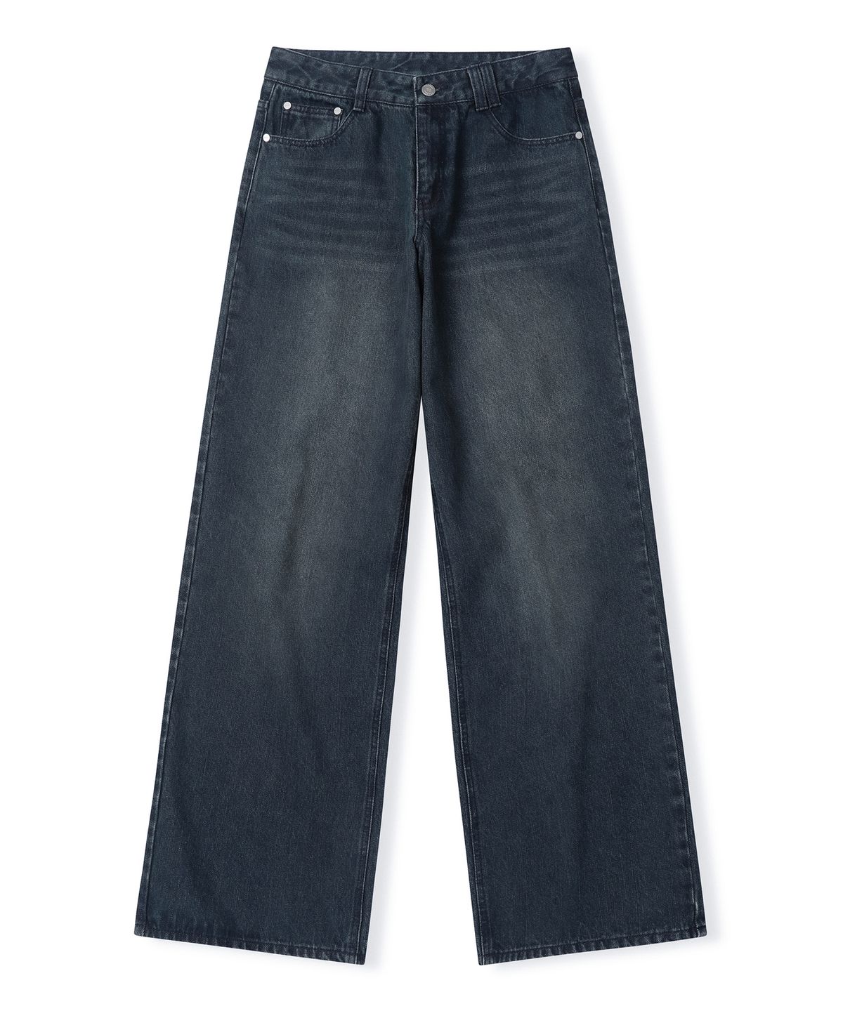 데케트 우먼(DECET WOMEN) Signature Low Rise Wide Jeans DCWPT004DBLUE