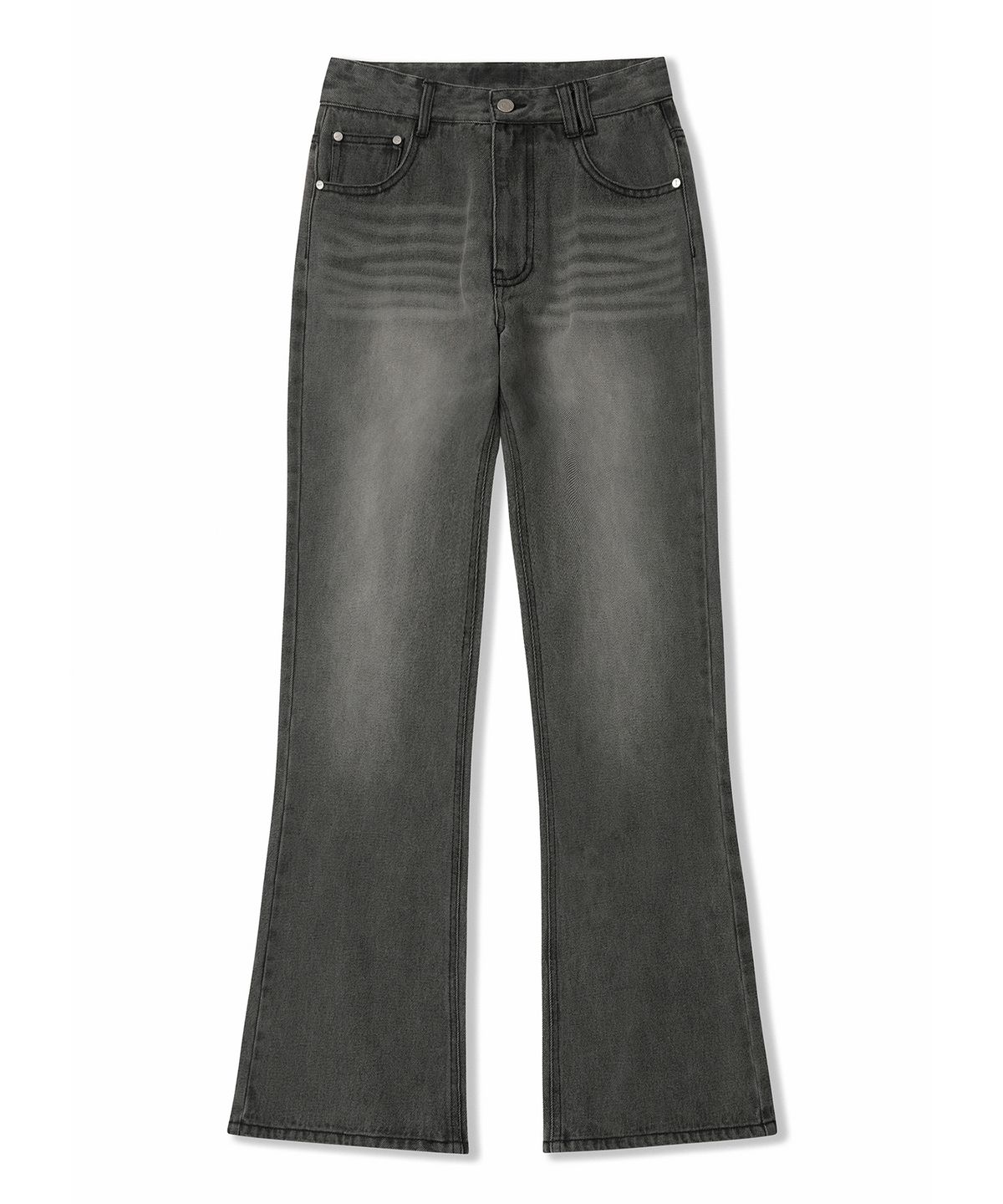 데케트 우먼(DECET WOMEN) Signature Semi Flared Jeans DCWPT002GRAY