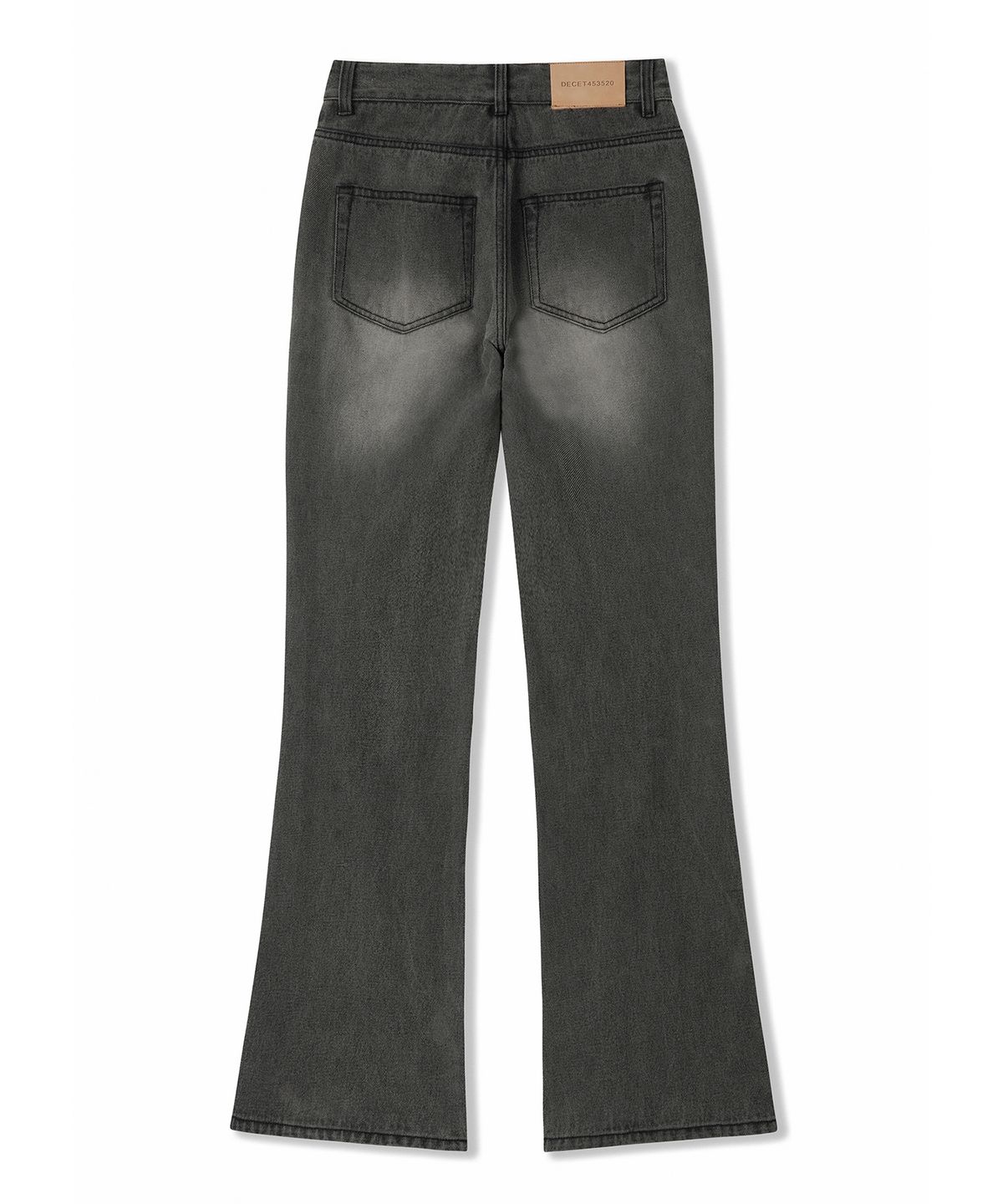 데케트 우먼(DECET WOMEN) Signature Semi Flared Jeans DCWPT002GRAY