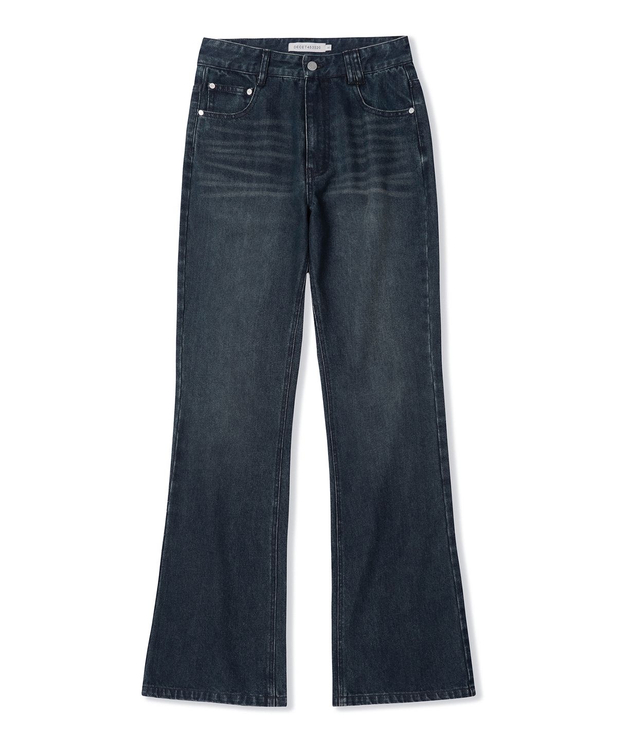 데케트 우먼(DECET WOMEN) Signature Semi Flared Jeans DCWPT002DBLUE