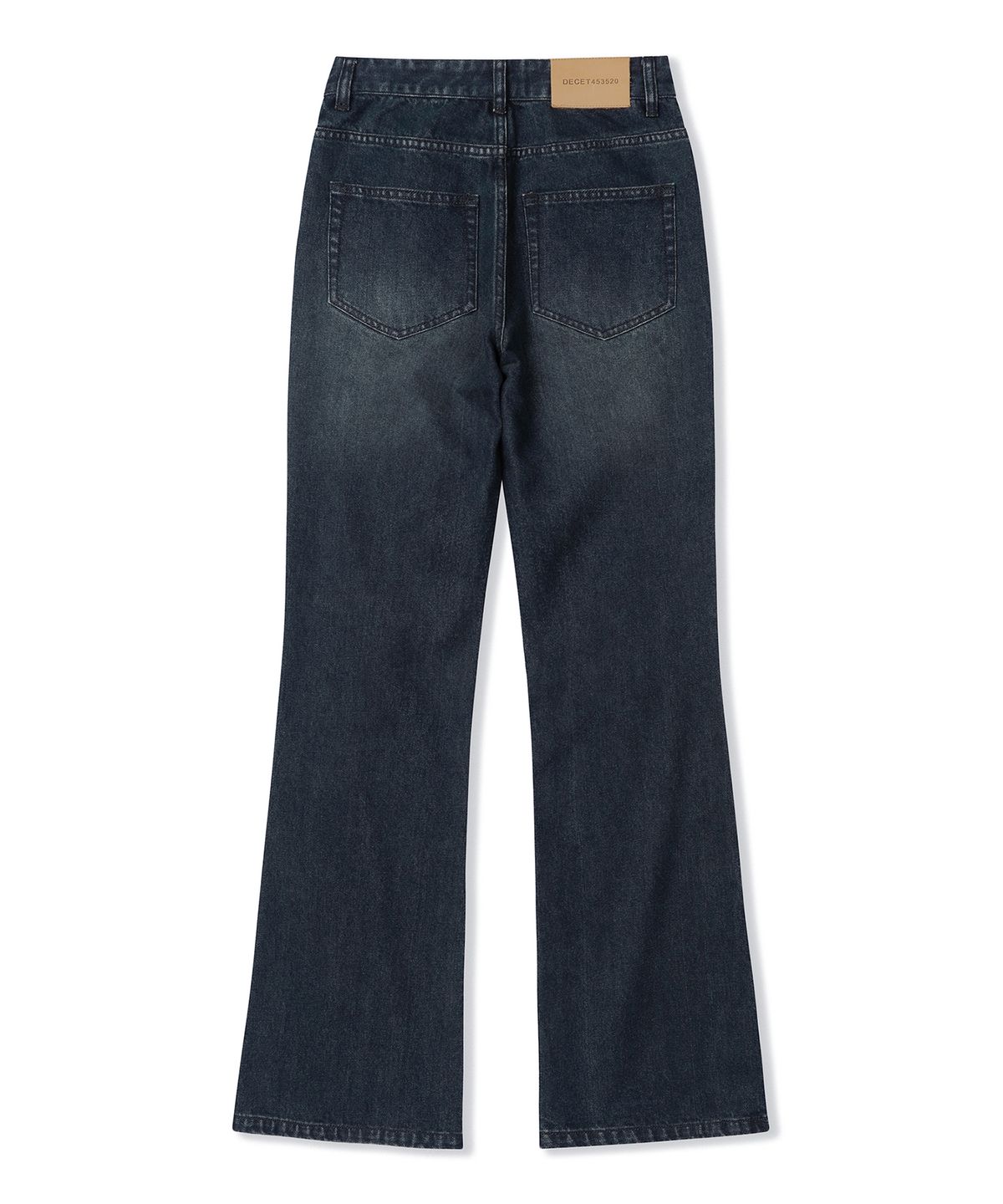 데케트 우먼(DECET WOMEN) Signature Semi Flared Jeans DCWPT002DBLUE