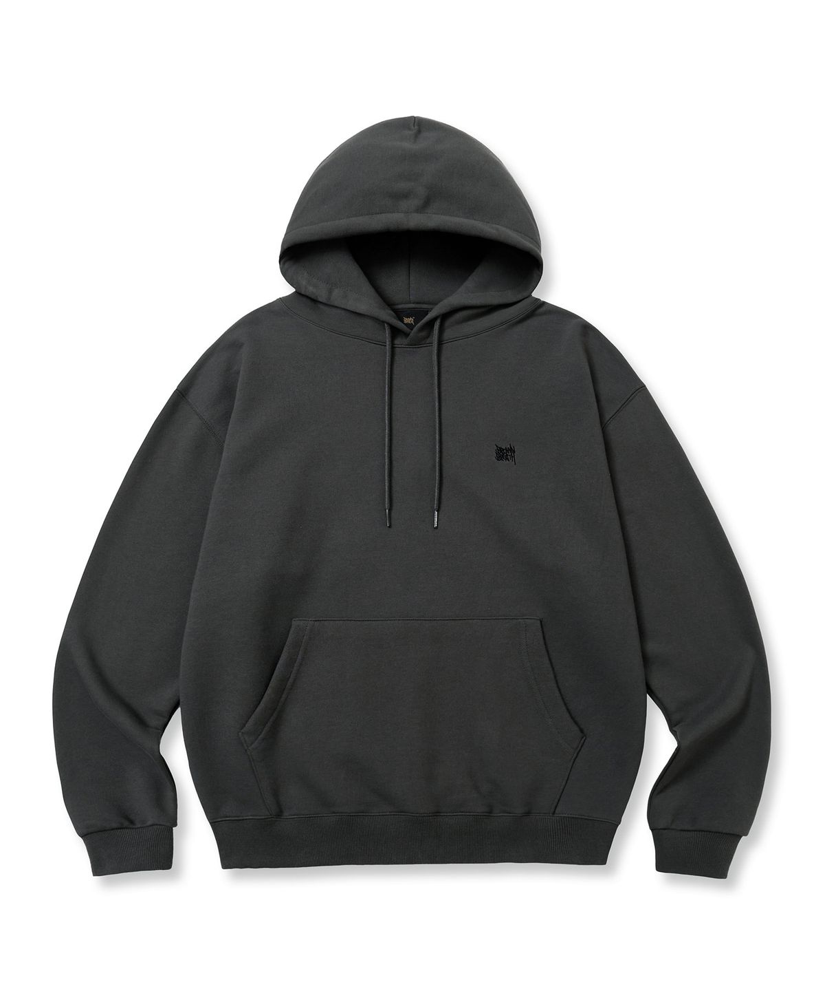 브라운브레스(BROWNBREATH) WAITING TAG V2 HOODIE - CHARCOAL