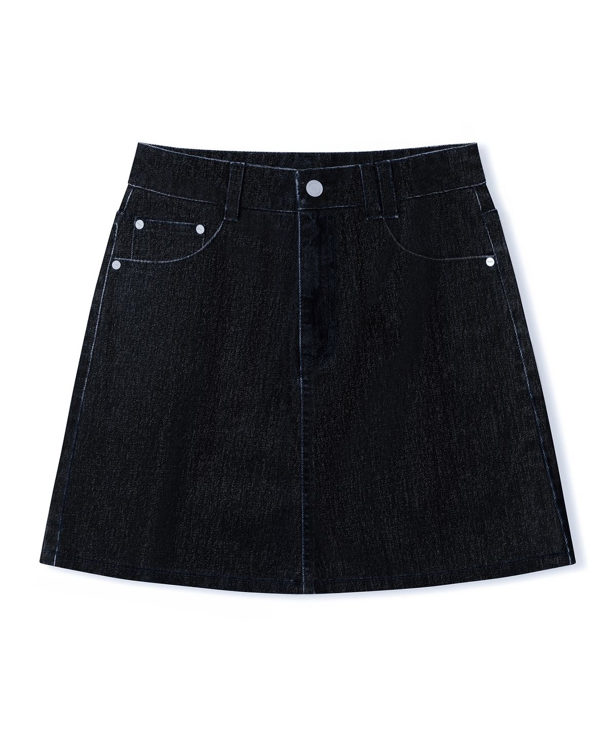데케트 우먼(DECET WOMEN) [벨벳데님]Velvet Mini Skirt DCSK007BLACK